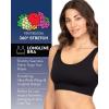 Fruit of The Loom Womens 360 Stretch Seamless Longline Sport Bra, Seamless Full-Coverage for a Natural Shape(Black/Black/Black)