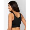 Fruit of The Loom Womens 360 Stretch Seamless Longline Sport Bra, Seamless Full-Coverage for a Natural Shape(Black/White/Grey Heather)