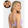 Fruit of The Loom Womens All-Day 360 Stretch Wireless Bra – Seamless Design(Black Hue/Lilac Whisper)