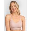 Fruit of The Loom Womens All-Day 360 Stretch Wireless Bra – Seamless Design(Rose Shadow/Grey Heather)