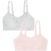 Fruit of The Loom Womens All-Day 360 Stretch Wireless Bra – Seamless Design(Rose Shadow/Grey Heather)