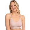 Fruit of The Loom Womens All-Day 360 Stretch Wireless Bra – Seamless Design(Rose Shadow/Grey Heather)