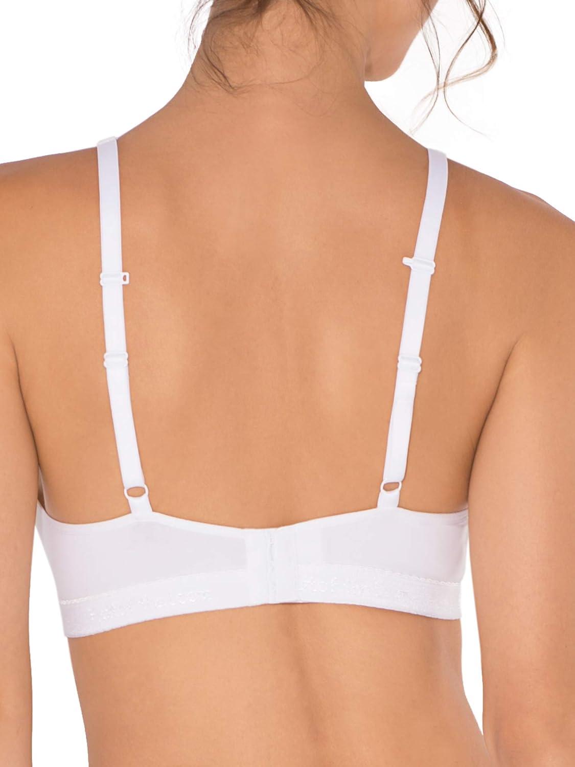 image:imageFruit of the Loom womens Wirefree Cotton BraletteBlackWhite