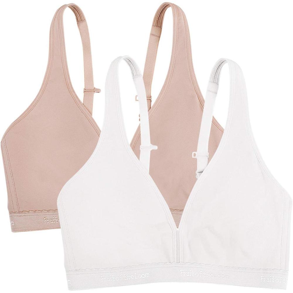 image:imageFruit of the Loom womens Wirefree Cotton BraletteSandWhite
