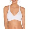 Fruit of the Loom womens Wirefree Cotton Bralette(Heather Grey/White)