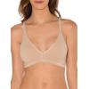 Fruit of the Loom womens Wirefree Cotton Bralette(Sand/White)