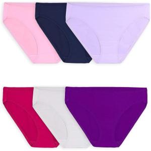 Fruit of the Loom womens 360° Stretch Underwear, High Performance Stretch for Effortless Comfort, Available in Plus Size(Microfiber – Bikini – 6 Pack – Colors May Vary)