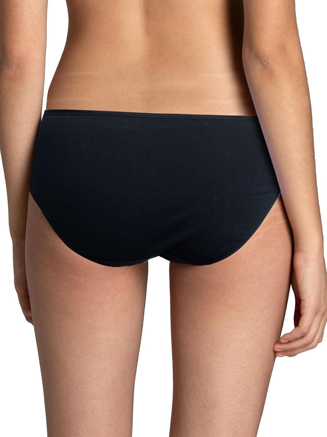image:imageFruit of the Loom womens Eversoft Cotton Underwear Multipacks Tag Free amp Breathable Available in Plus SizeBikini Black