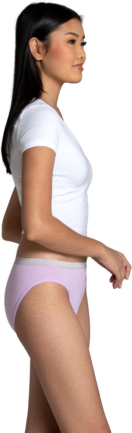 image:imageFruit of the Loom womens Eversoft Cotton Underwear Multipacks Tag Free amp Breathable Available in Plus SizeBikini PinkNavyWhite