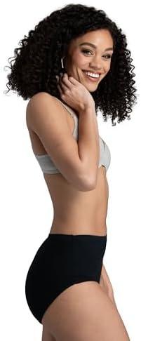 image:imageFruit of the Loom womens Eversoft Cotton Underwear Multipacks Tag Free amp Breathable Available in Plus SizeBrief Black