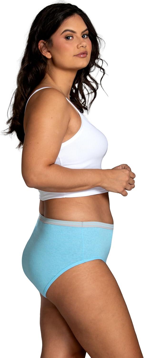 image:imageFruit of the Loom womens Eversoft Cotton Underwear Multipacks Tag Free amp Breathable Available in Plus SizeLow Rise Brief GreyPinkBlue