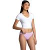 Fruit of the Loom womens Eversoft Cotton Underwear Multipacks, Tag Free & Breathable, Available in Plus Size(Bikini – Grey/Blue/Purple)