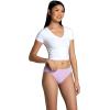Fruit of the Loom womens Eversoft Cotton Underwear Multipacks, Tag Free & Breathable, Available in Plus Size(Bikini – Pink/Navy/White)