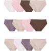 Fruit of the Loom womens Eversoft Cotton Underwear Multipacks, Tag Free & Breathable, Available in Plus Size(Bikini – Assorted Body Tones)