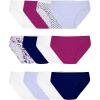 Fruit of the Loom womens Eversoft Cotton Underwear Multipacks, Tag Free & Breathable, Available in Plus Size(Bikini – Pink/Navy/White)