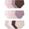 Fruit of the Loom womens Eversoft Cotton Underwear Multipacks, Tag Free & Breathable, Available in Plus Size(Brief – Assorted Body Tones)