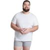 Fruit of The Loom Men’s Crew Tee Undershirts, Moisture Wicking & Tag Free, Also Available in Big & Tall(Big Man – White – 6 Pack)