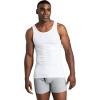 Fruit of the Loom Men’s Sleeveless Tag Free Moisture Wicking Tank A-Shirt(6 Pack White)