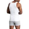 Fruit of the Loom Men’s Sleeveless Tag Free Moisture Wicking Tank A-Shirt(6 Pack White)