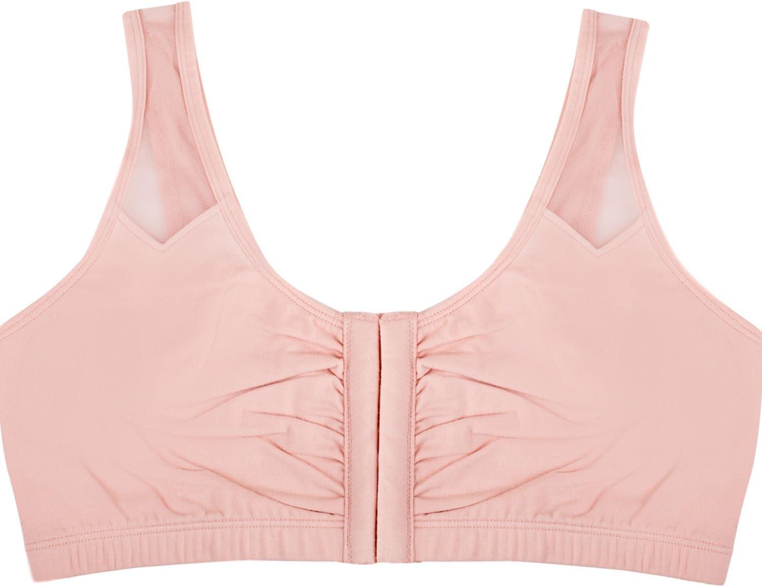 image:imageFruit of The Loom Womens Comfort Front Close Sport Bra with Mesh StrapsBlushing Rose
