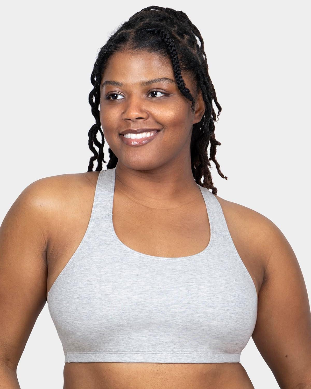 image:imageFruit of The Loom Womens MultiPack Tank Top Style Sports BraSkinny StripWhiteGrey Heather