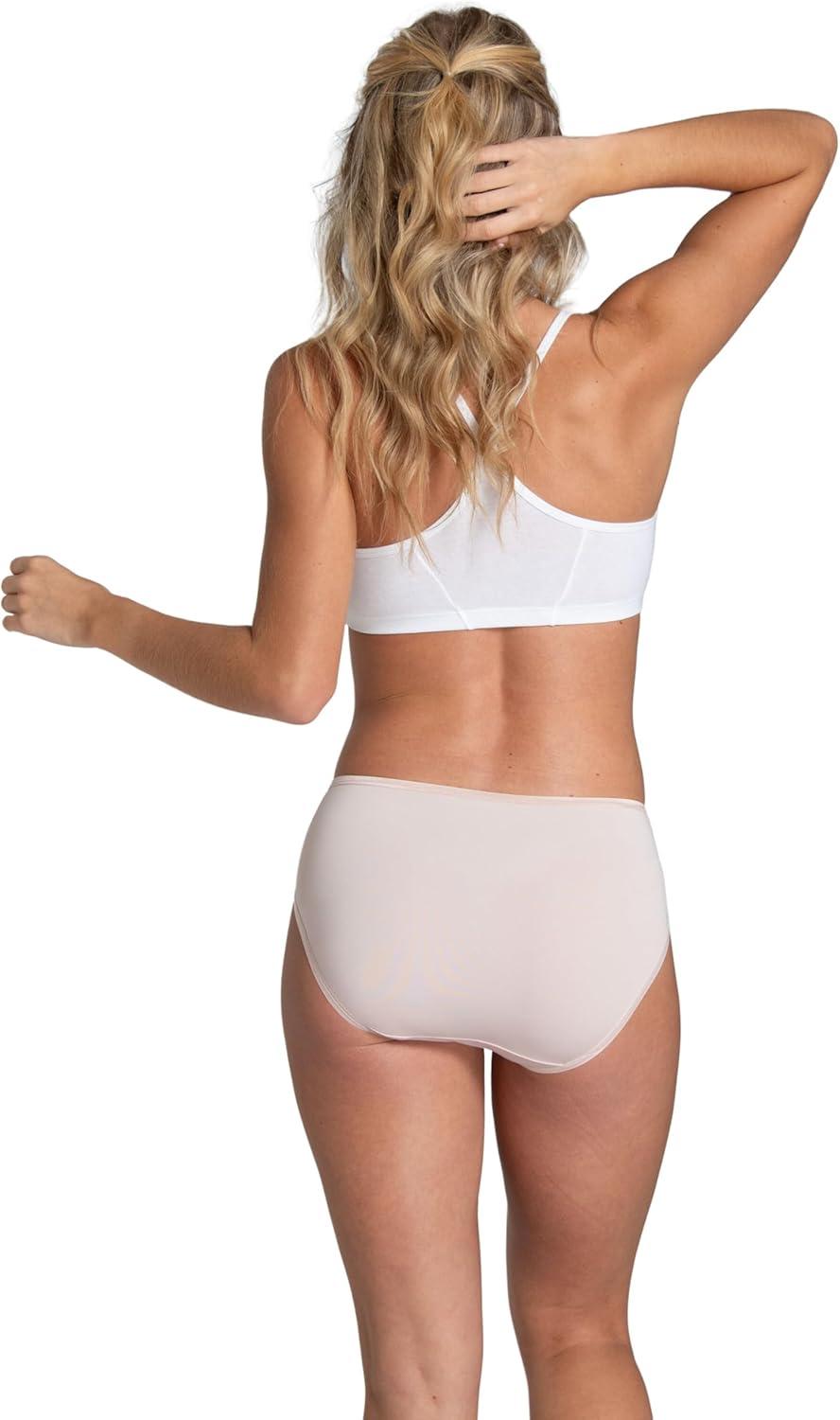 image:imageFruit of the Loom Womens Lightweight Microfiber Underwear Smooth Under Clothes Available in Plus SizeHi Cut 6 Pack Colors May Vary