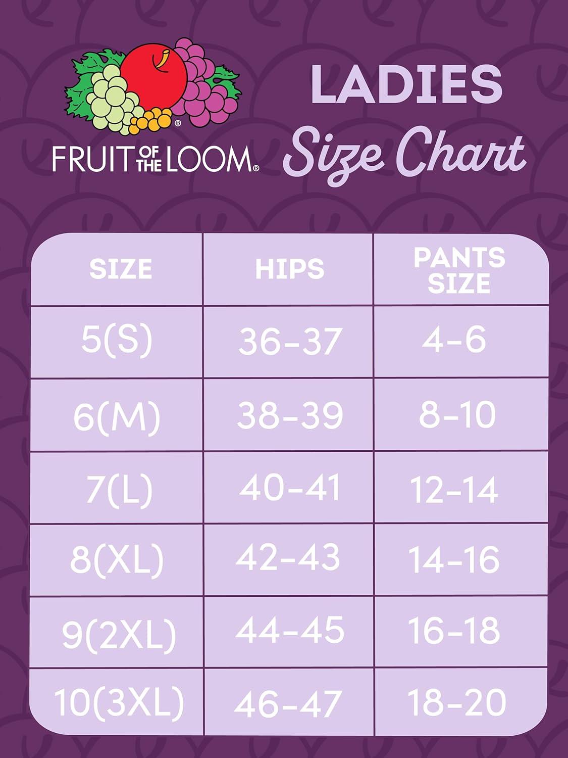 image:imageFruit of the Loom Womens Lightweight Microfiber Underwear Smooth Under Clothes Available in Plus SizeRibbed Bikini 6 Pack Colors May Vary
