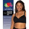 Fruit of The Loom Women’s 2-Pack Seamless Wire-Free Push-Up Bra – Soft, Comfortable & Supportive(Black Hue/White 2-pack)