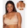 Fruit of The Loom Women’s 2-Pack Seamless Wire-Free Push-Up Bra – Soft, Comfortable & Supportive(Black Hue/in the Buff 2-pack)