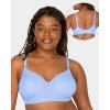 Fruit of The Loom Women’s 2-Pack Seamless Wire-Free Push-Up Bra – Soft, Comfortable & Supportive(Deja Blue/Grey Heather)