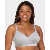 Fruit of The Loom Women’s 2-Pack Seamless Wire-Free Push-Up Bra – Soft, Comfortable & Supportive(Deja Blue/Grey Heather)