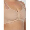 Fruit of The Loom Womens Comfort Front Close Sport Bra with Mesh Straps(Black Hue/Sand)
