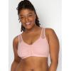 Fruit of The Loom Womens Comfort Front Close Sport Bra with Mesh Straps(Blushing Rose)
