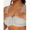Fruit of The Loom Womens Comfort Front Close Sport Bra with Mesh Straps(Heather Grey)
