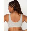 Fruit of The Loom Womens Comfort Front Close Sport Bra with Mesh Straps(Heather Grey)
