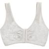 Fruit of The Loom Womens Comfort Front Close Sport Bra with Mesh Straps(Heather Grey)