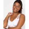 Fruit of The Loom Womens Comfort Front Close Sport Bra with Mesh Straps(Heather Grey/White)