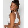 Fruit of The Loom Womens Comfort Front Close Sport Bra with Mesh Straps(White)