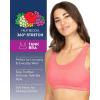 Fruit of The Loom Women’s Multi-Pack Tank Top Style Sports Bra(Popscile/White)