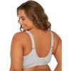 Fruit of The Loom Womens Plus Size Wireless Cotton Bra(Heather Grey)