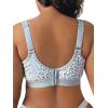 Fruit of The Loom Womens Plus Size Wireless Cotton Bra(Leopard Smoke)