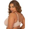 Fruit of The Loom Womens Plus Size Wireless Cotton Bra(Sand/Black Hue)