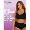 Fruit of The Loom Womens Plus Size Wireless Cotton Bra(Sand/Black Hue)