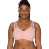 Fruit of The Loom Womens Comfort Front Close Sport Bra with Mesh Straps(Blushing Rose)
