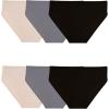 Fruit of the Loom Women’s Lightweight Microfiber Underwear, Smooth Under Clothes, Available in Plus Size(Bikini – 6 Pack – Colors May Vary)