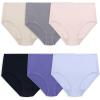 Fruit of the Loom Women’s Lightweight Microfiber Underwear, Smooth Under Clothes, Available in Plus Size(Brief – 6 Pack – Colors May Vary)
