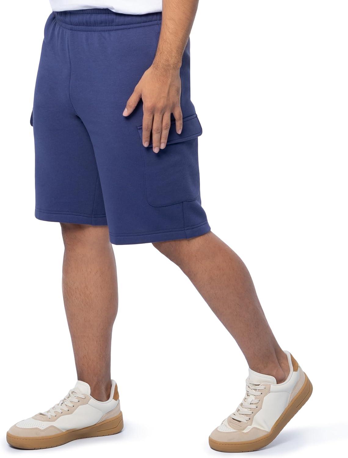 image:imageFruit of the Loom Mens Fleece Cargo ShortsDeep Cobalt