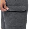 Fruit of the Loom Men’s Fleece Cargo Shorts(Black Heather)