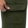 Fruit of the Loom Men’s Fleece Cargo Shorts(Duffle Bag Green)