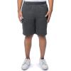 Fruit of the Loom Men’s Fleece Cargo Shorts(Black Heather)